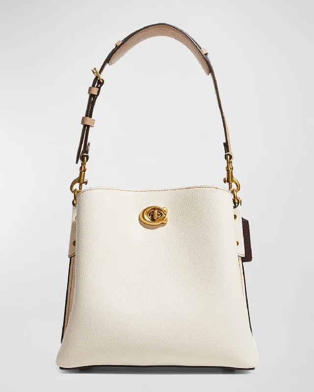 Coach bags with a front - flap pocket and a turnlock for a classic aestheticWillow 24 Leather Bucket Bag