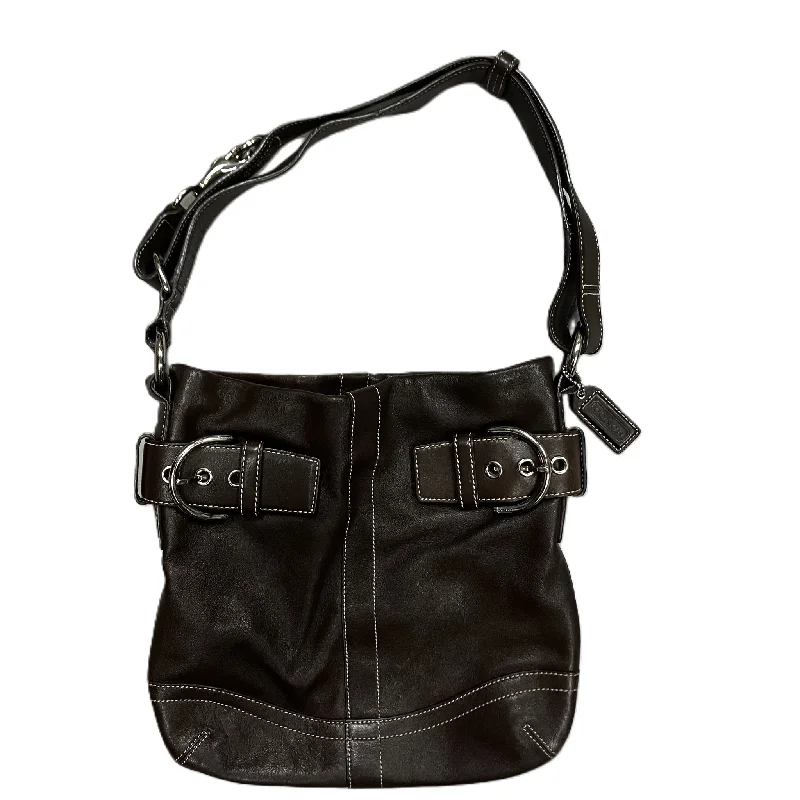 Coach bags with a patent - leather finish for a shiny and sophisticated appearanceHandbag Designer By Coach, Size: Medium