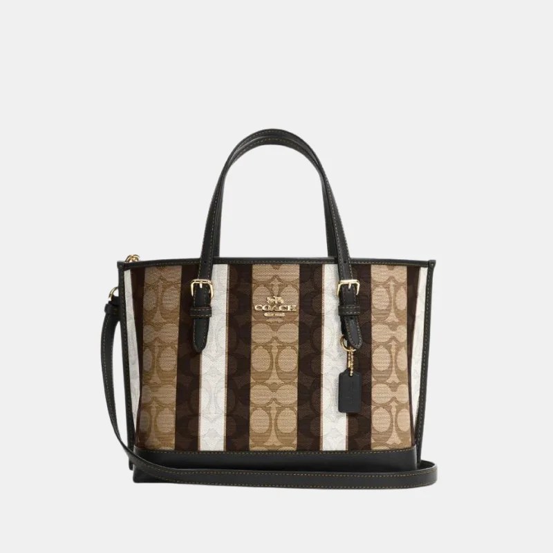 Coach Rogue bags with a monogram - embossed leather surfaceCoach Mollie Tote In Signature Jacquard Small