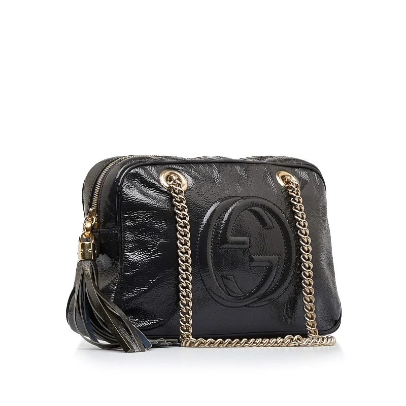 Ladies Gucci Dionysus bags in a pastel colorGucci Soho Chain Black Leather