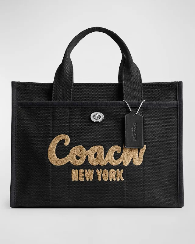 Coach Dempsey bags with a crystal - embellished C - logo for added luxuryLogo Canvas Cargo Tote Bag