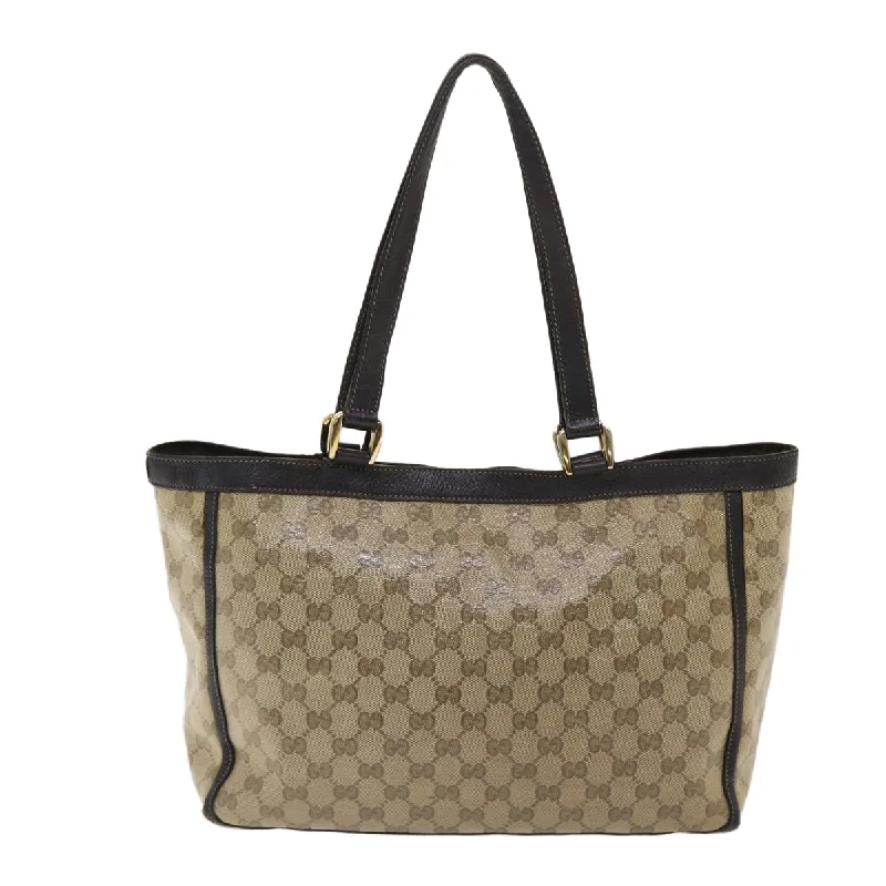 Ladies Gucci Dionysus bags with a detachable shoulder strapGUCCI GG Canvas Tote Bag Coated Canvas Beige Dark Brown 268639  49291