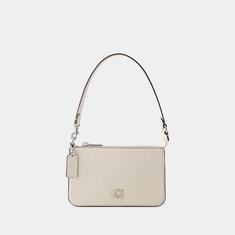 Ladies Coach shoulder bags with a tassel - decorated zipper for added charmPouch - Coach - Leather - White