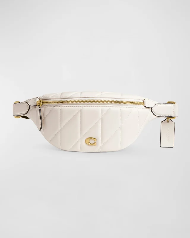 Coach crossbody bags with a woven leather strap for a unique texturePillow Quilted Leather Belt Bag