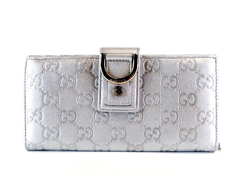 Medium - sized Women Gucci handbags for everyday useGuccissima Leather Continental D-Ring Wallet