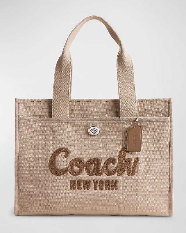 Coach bags with a zippered interior pocket for separating itemsLogo Canvas Cargo Tote Bag