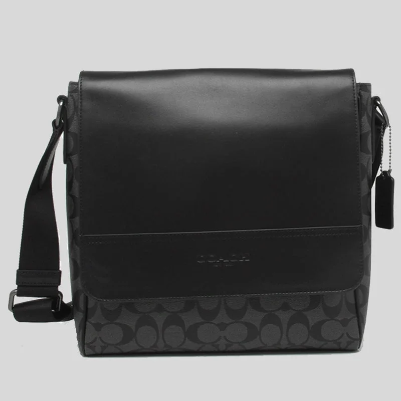 Coach backpacks with a sleek, modern design for a stylish lookCoach Men's Houston Map Bag In Signature Canvas Black 573