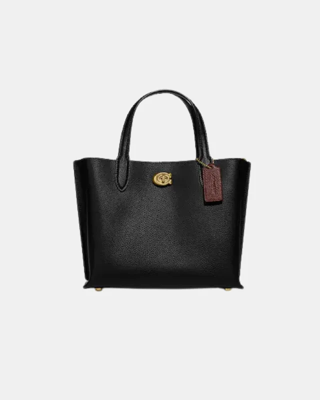 Coach Borough bags with a structured silhouette and a magnetic - snap closureCoach Willow Tote 24