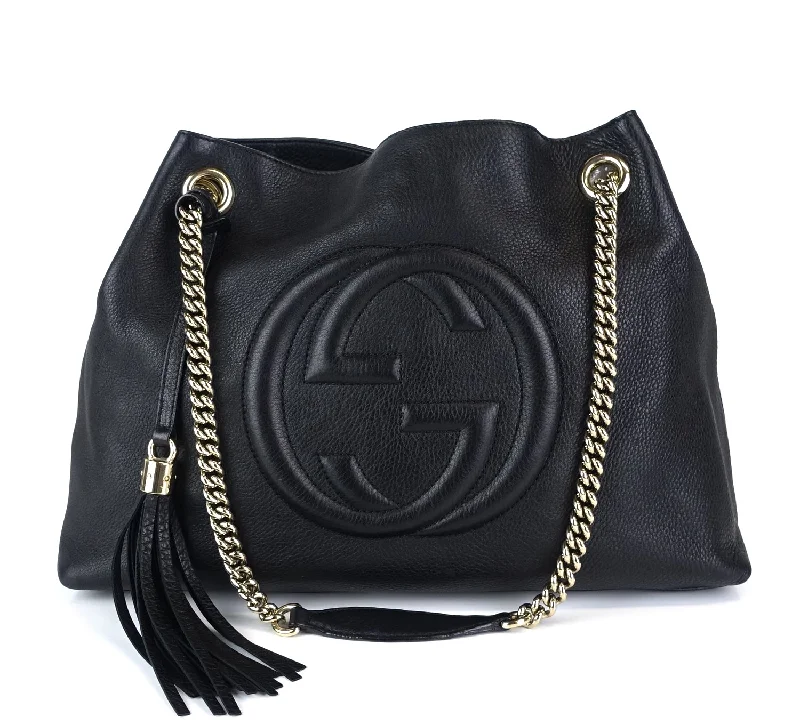 Gucci Marmont bags for women with a snakeskin - effect panelSoho Chain Strap Calf Leather Tassel Bag