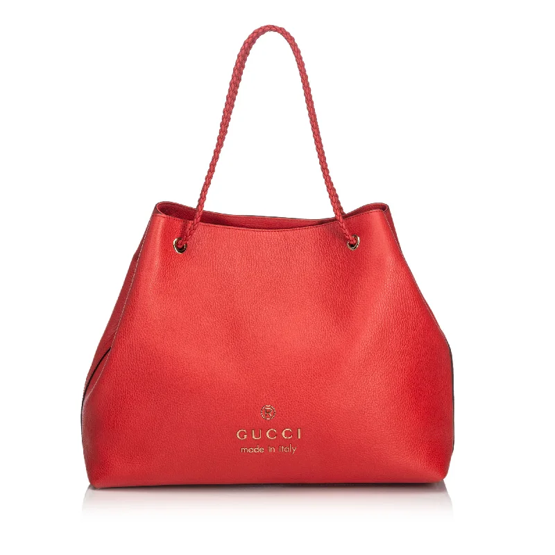 Women Gucci bags with a detachable mirror insideGifford Braided Handle Tote Bag