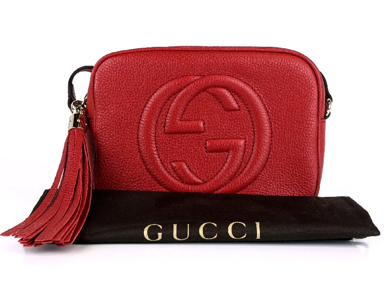 Women Gucci Sylvie bags with a leather - wrapped handleSoho Disco Grained Leather Small Crossbody Bag