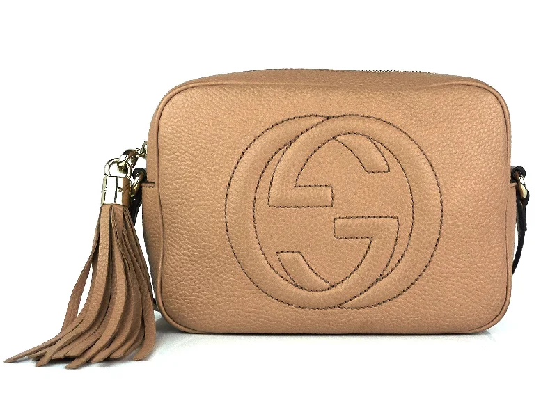 Ladies Gucci Dionysus bags with a chain - link shoulder strapSoho Disco Grained Calf Leather Small Crossbody Bag