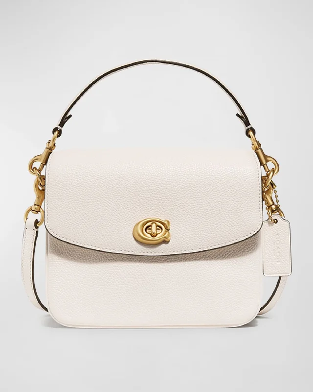 Coach bags with a front - zip pocket for small items like keys and cardsPebbled Leather Flap-Top Chain Crossbody Bag