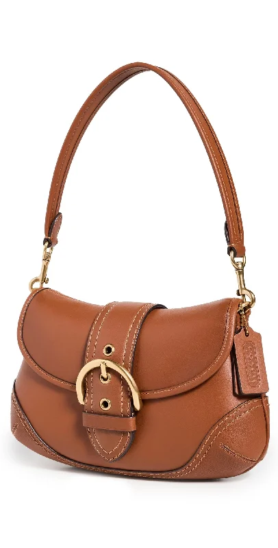 Ladies Coach handbags with a detachable wallet insert for added convenienceGlovetanned Soho Bag Saddle One Size