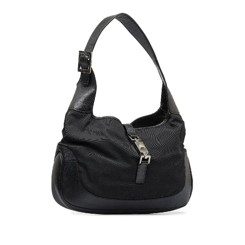 Gucci tote bags for women with a water - resistant coatingGucci Jackie Black Canvas