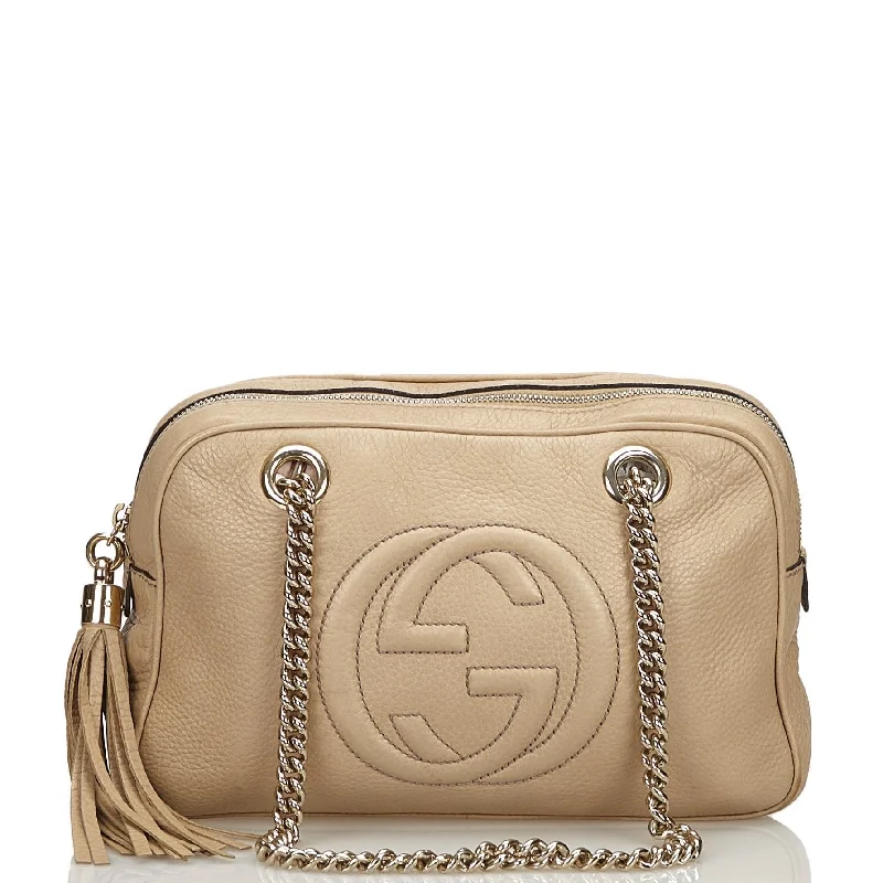 Ladies Gucci shoulder bags with a single - handle designSoho Calfskin Chain Shoulder Bag