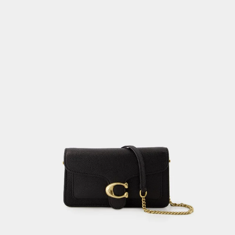 Coach tote bags with a spacious interior and multiple compartments for organizationTabby Chain Crossbody Clutch - Coach - Leather - Black