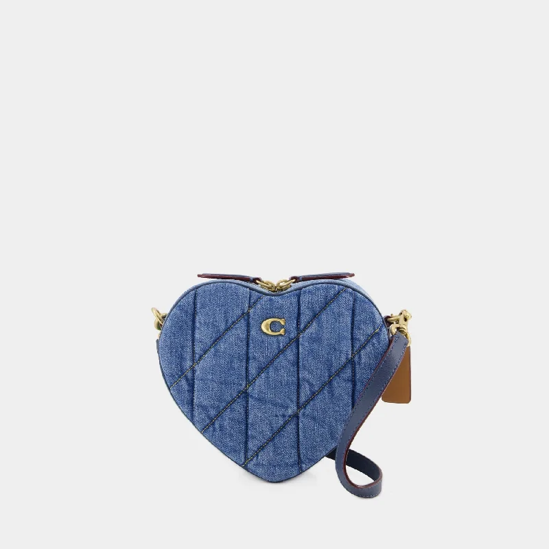 Coach crossbody bags with a woven leather strap for a unique textureHeart Crossbody - Coach - Leather - Blue