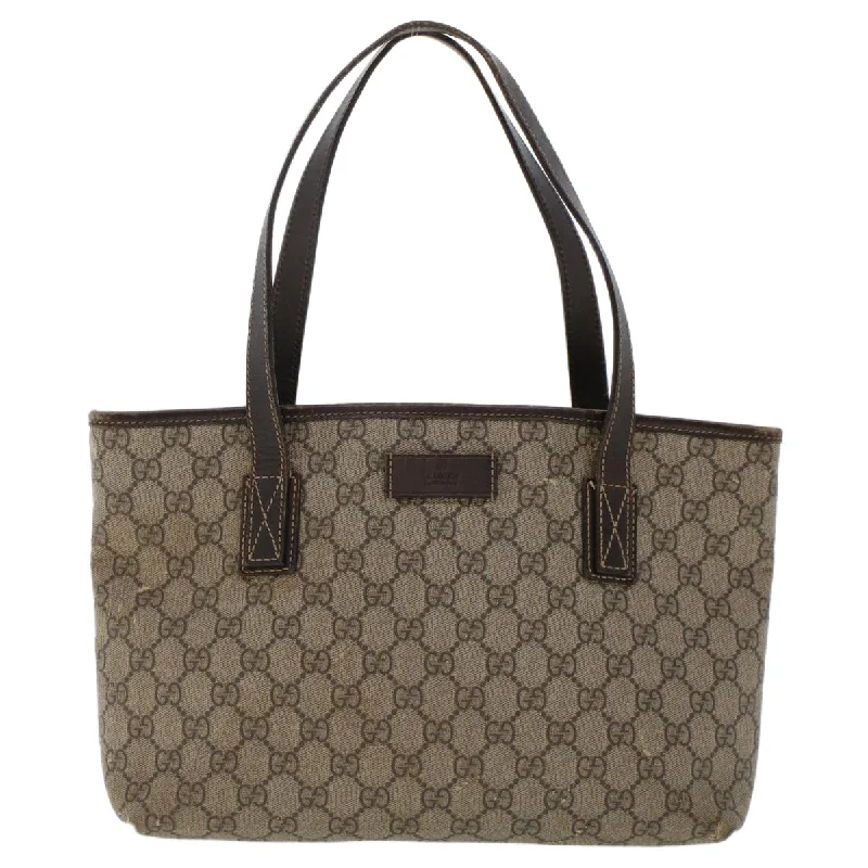 Gucci tote bags for women with a spacious interiorGUCCI GG Canvas Tote Bag PVC Leather Beige 211138  ac1991