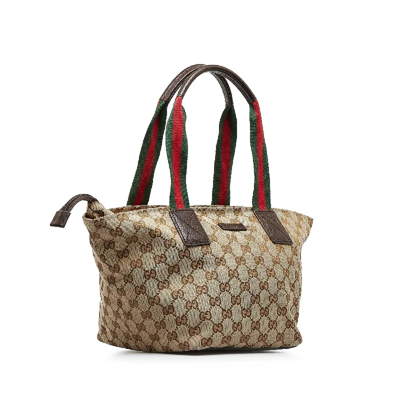 Ladies Gucci shoulder bags with a single - handle designGUCCI GG Canvas Web Shoulder Bag