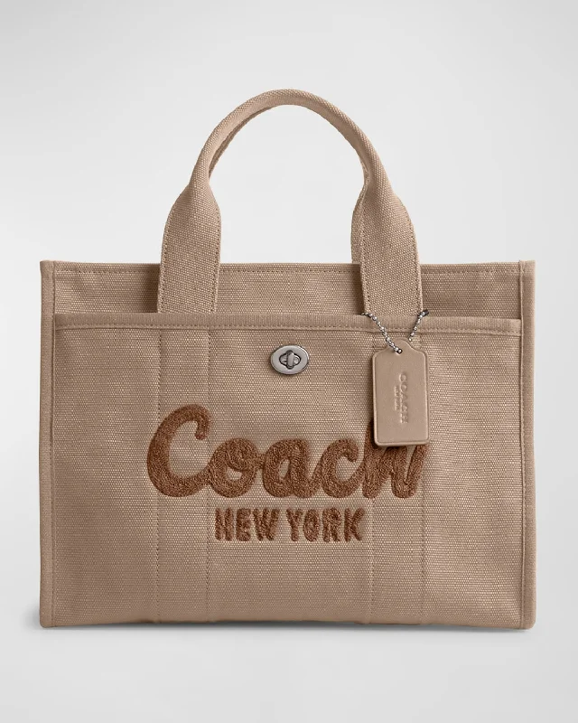 Coach bags with a patent - leather finish for a shiny and sophisticated appearanceLogo Canvas Cargo Tote Bag