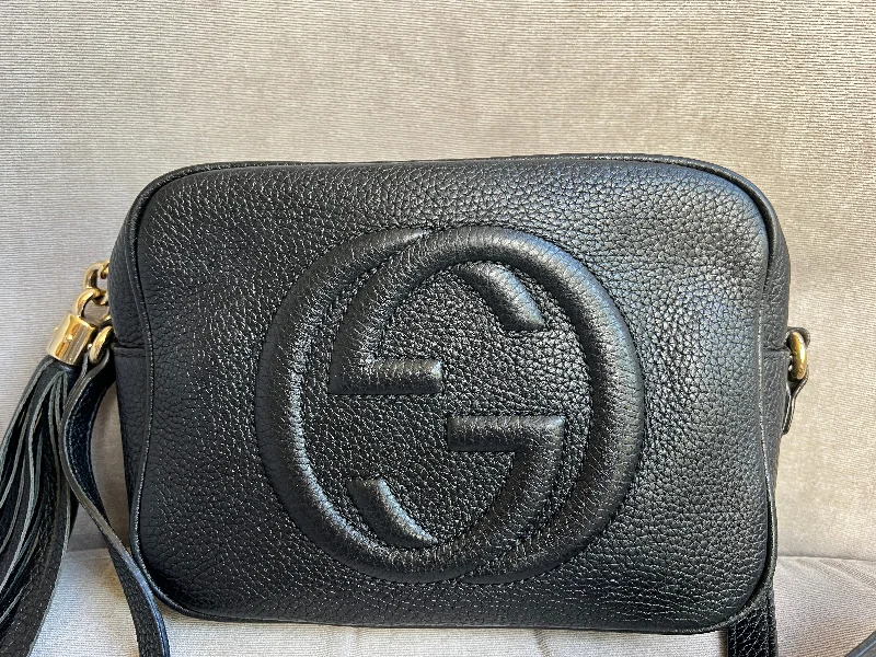 Small - sized Women Gucci shoulder bags for evening outingsGucci Black Soho Disco