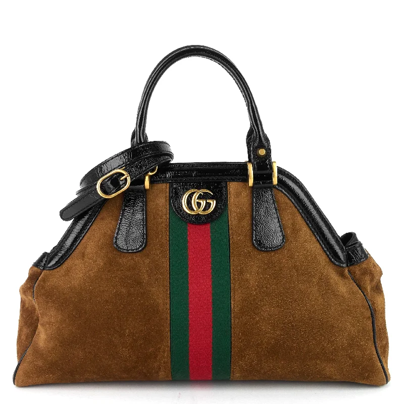 Medium - sized Women Gucci handbags for everyday useOphidia RE(BELLE) Medium Suede and Leather Bag