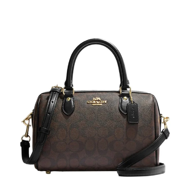 Coach tote bags with a printed Coach logo for brand visibilityCOACH CH280 Signature Rowan Satchel 2WAY Crossbody