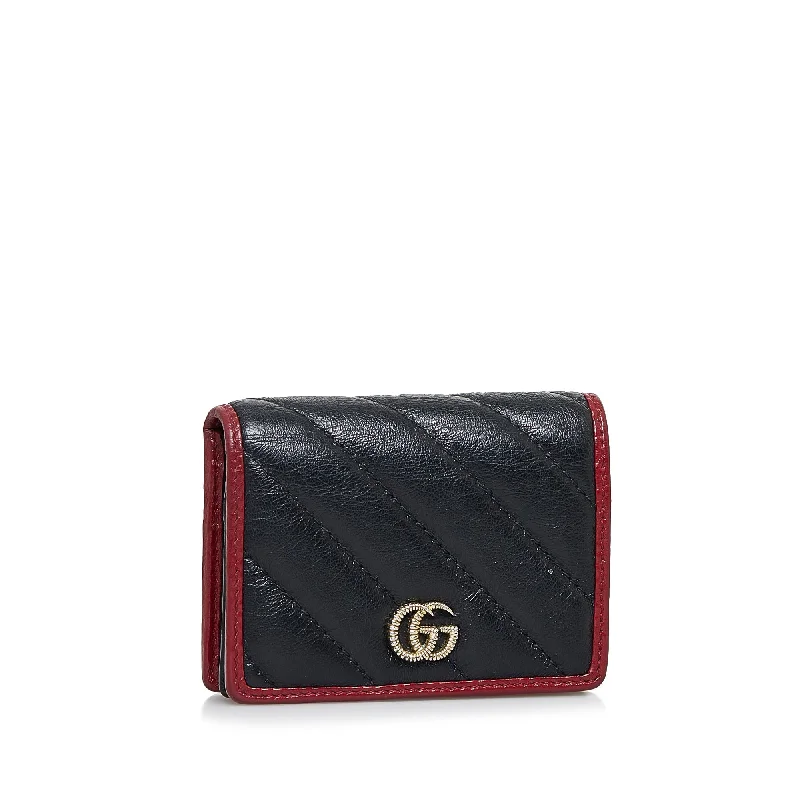 Gucci handbags for women with a patent - leather finishGUCCI GG Marmont Bifold Wallet Small Wallets