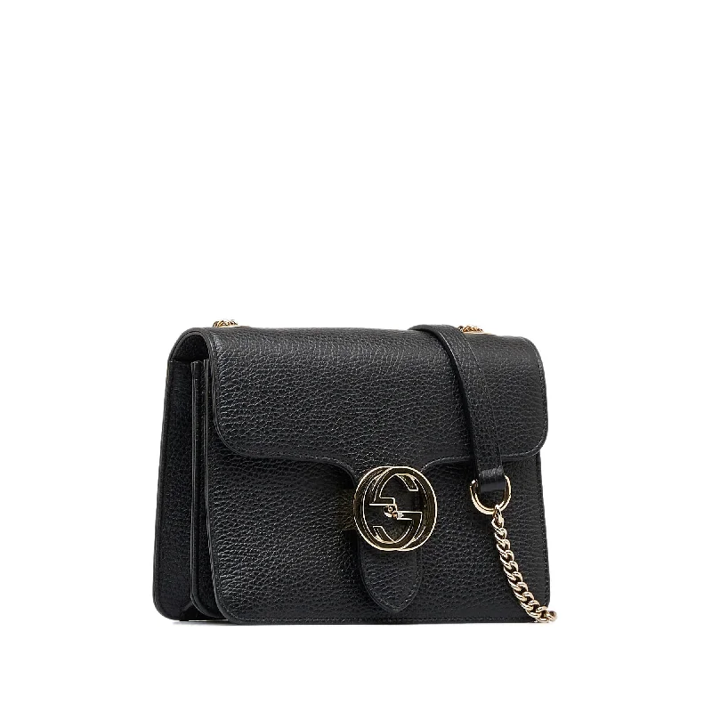 Ladies Gucci Dionysus bags with a star - shaped charmGucci Interlocking G Small Black Leather