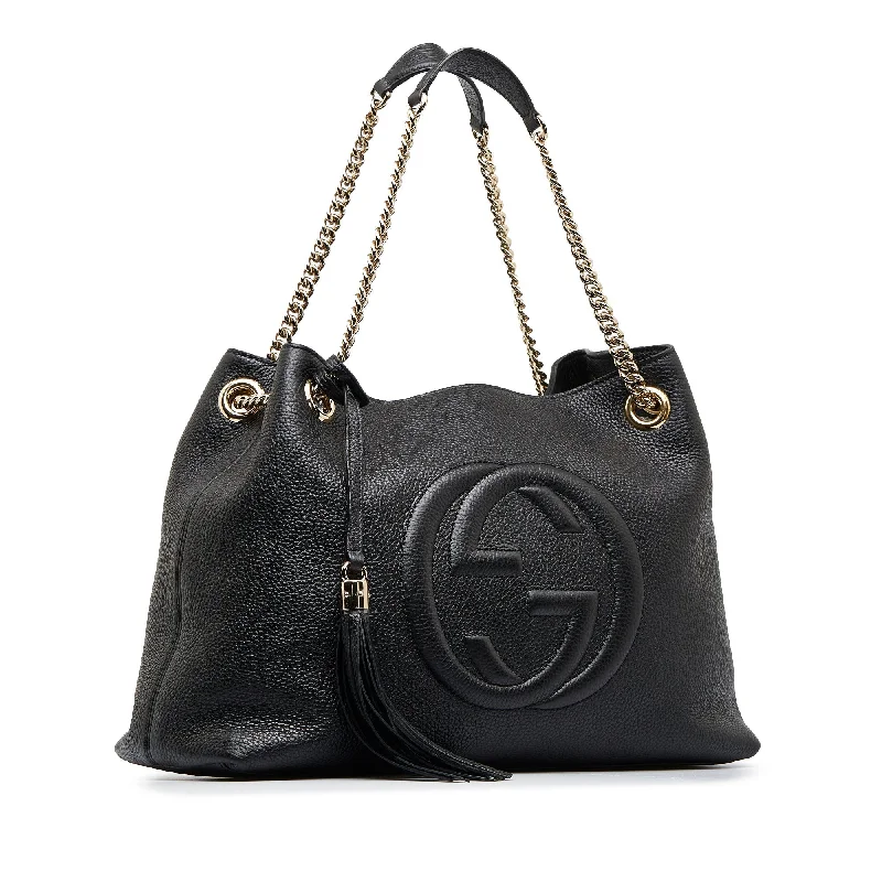 Gucci Marmont bags for women with quilted leather exteriorsGucci Soho Chain Tote Black