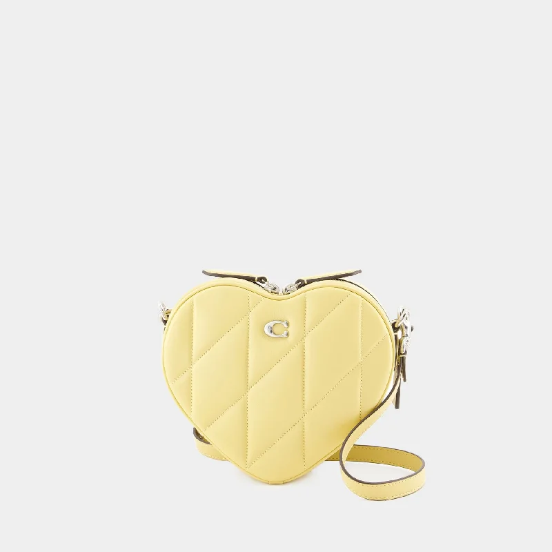 Coach bags with a zip - top closure and a front - pocket for quick accessHeart Crossbody - Coach - Leather - Yellow