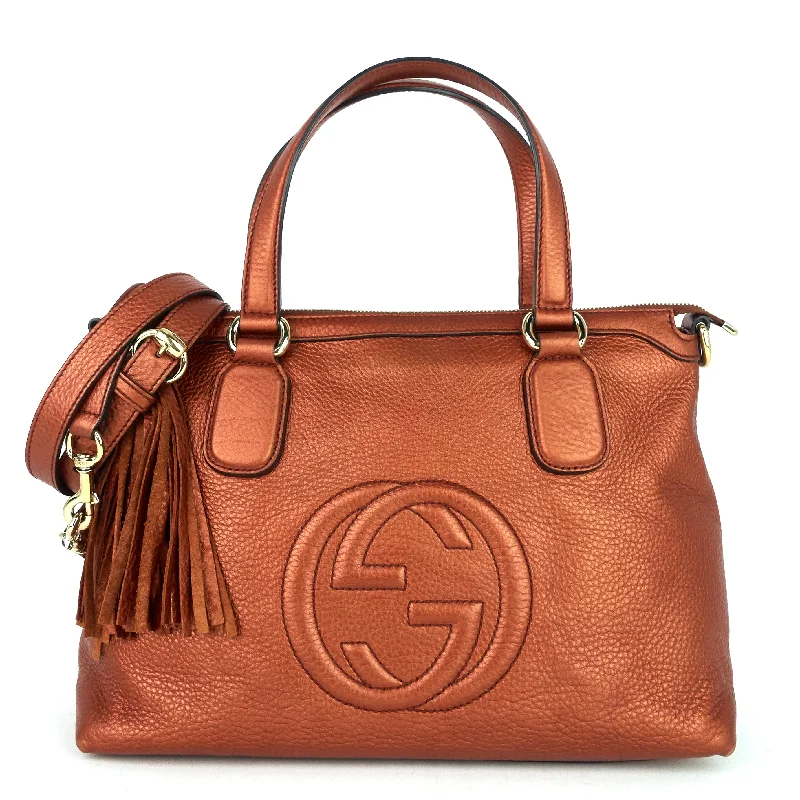 Women Gucci backpacks with a luxurious leather finishSoho Convertible Top Handle Small Leather Bag