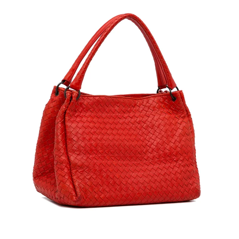 Bottega Veneta bags for wine tastingsRed Bottega Veneta Intrecciato Parachute Tote