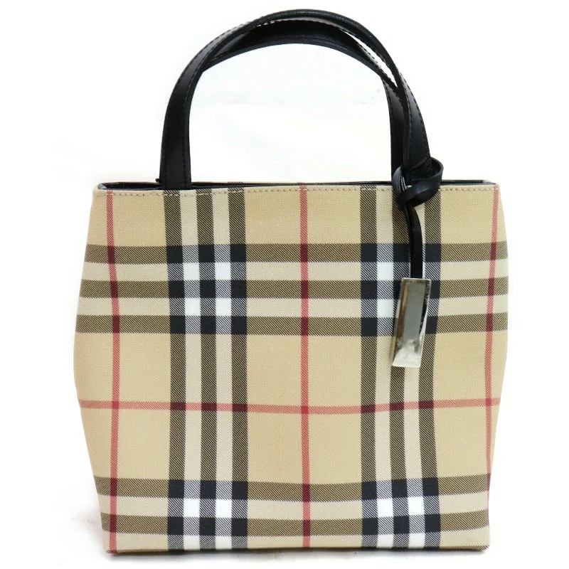 Vintage Inspired Burberry Bags for Retro LoversBrand Inspired Burberry Hand Bag Beige PVC (SHC7-10467)