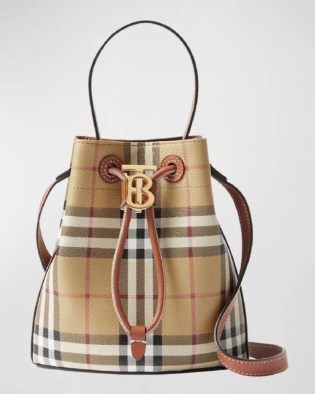 Burberry Bags with Reflective Elements for SafetyCheck Drawstring Bucket Bag