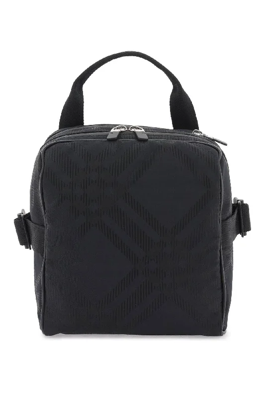 Breathable Burberry Gym Bags for Workouts"jacquard Check-in Shoulder Bag