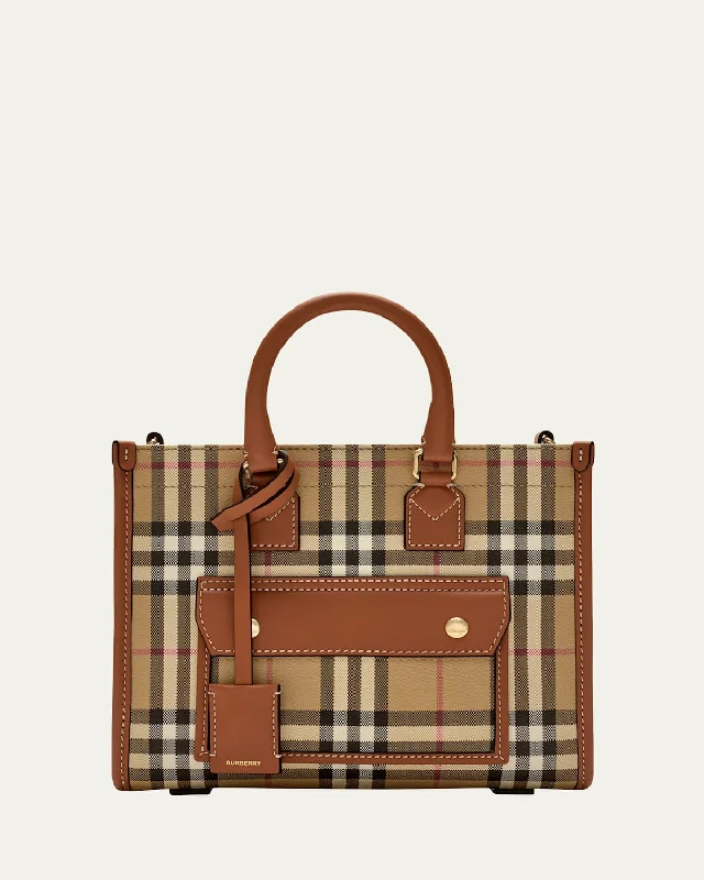 Compact Burberry Clutch Bags for WeddingsFreya Check Tote Bag