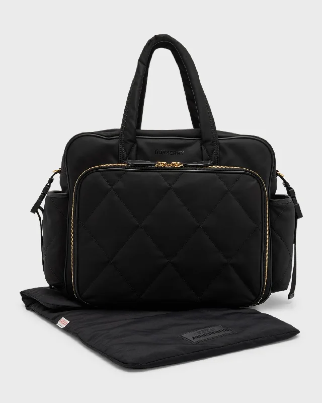 Burberry Bags with Magnetic Closures for Quick AccessTote Diaper Bag W/ Changing Mat