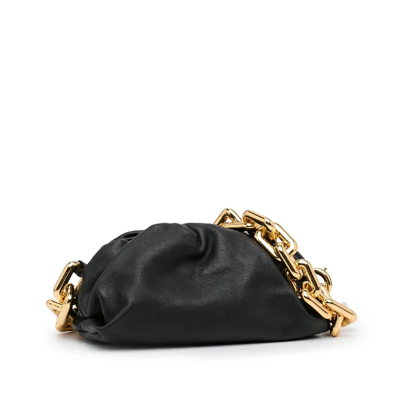 Bottega Veneta bags with patent leather accentsBottega Veneta The Chain Pouch Black