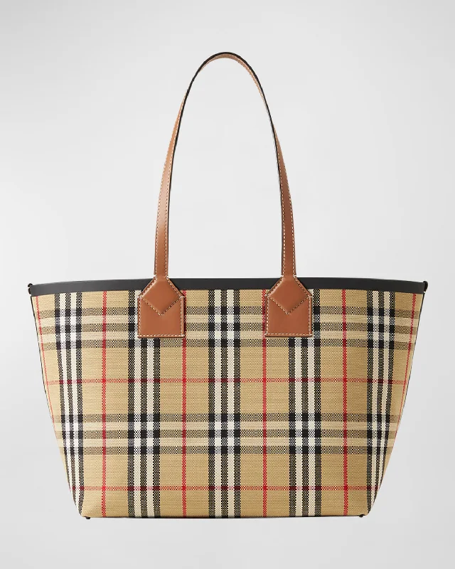 Minimalist Burberry Bags for a Sleek LookHeritage Small Check Canvas Tote Bag