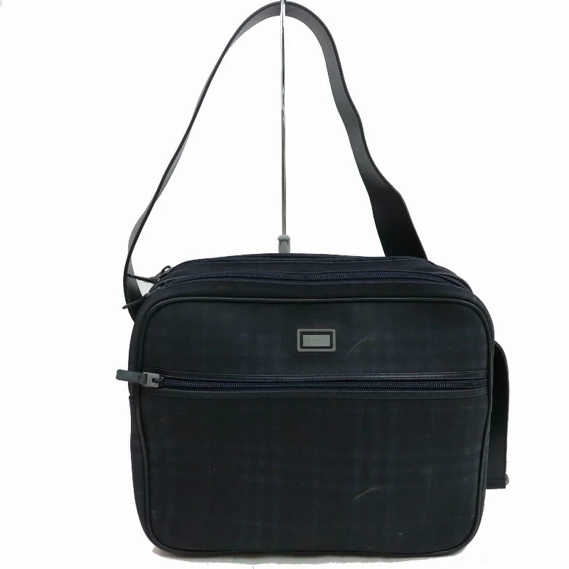 Easy - to - Clean Burberry Bags for Busy LifestylesBrand Inspired Burberry Shoulder Bag Navy Blue PVC (SHC1-15188)