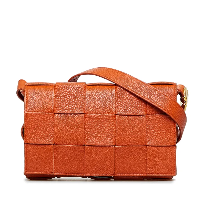 Bottega Veneta bags with leather - wrapped handlesBottega Veneta Cassette Orange Intrecciato