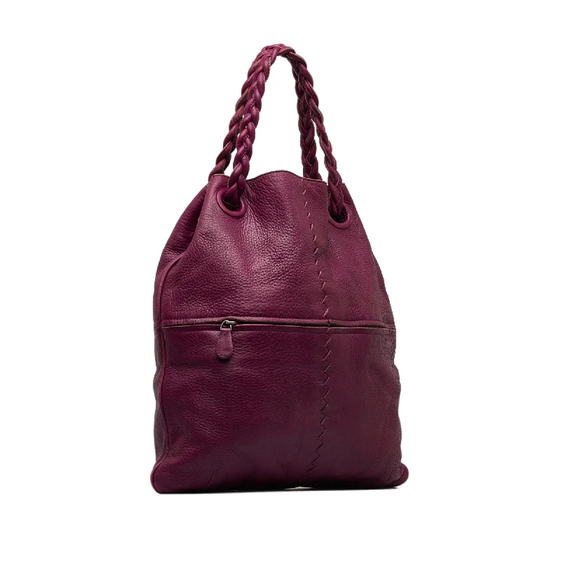 Bottega Veneta bags for camping tripsPurple Bottega Veneta Leather Julie Tote Bag