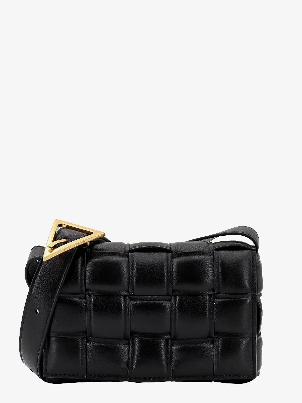 Bottega Veneta bags with transparent panelsBottega Veneta Women Bottega Veneta Black Shoulder Bags