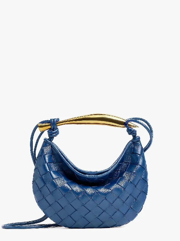 Bottega Veneta bags with fold - over topsBottega Veneta Women Bottega Veneta Blue Shoulder Bags