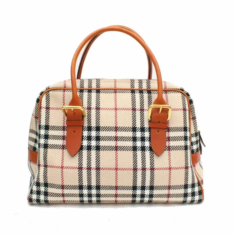 Pet - Friendly Burberry Pet Carrier BagsBrand Inspired Burberry Hand Bag Beige Canvas (SHC7-11072)