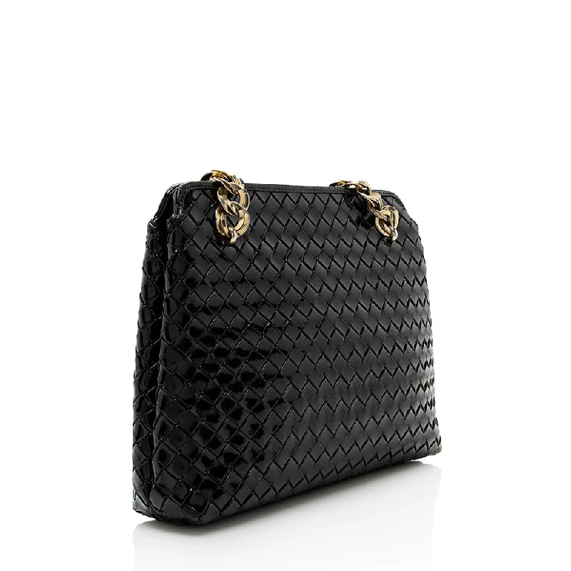 Bottega Veneta bags with diamond - shaped patternsBottega Veneta Vintage Intercciato Nappa Chain Shoulder Bag (SHF-18301)