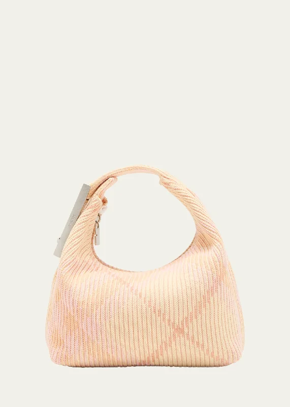 Statement - Making Oversized Burberry BagsCheck Knitted Top-Handle Bag