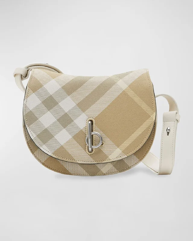 Adjustable Strap Burberry Messenger BagsRocking Horse Check Saddle Crossbody Bag